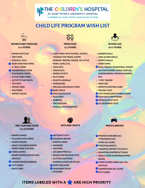child Life wishlist