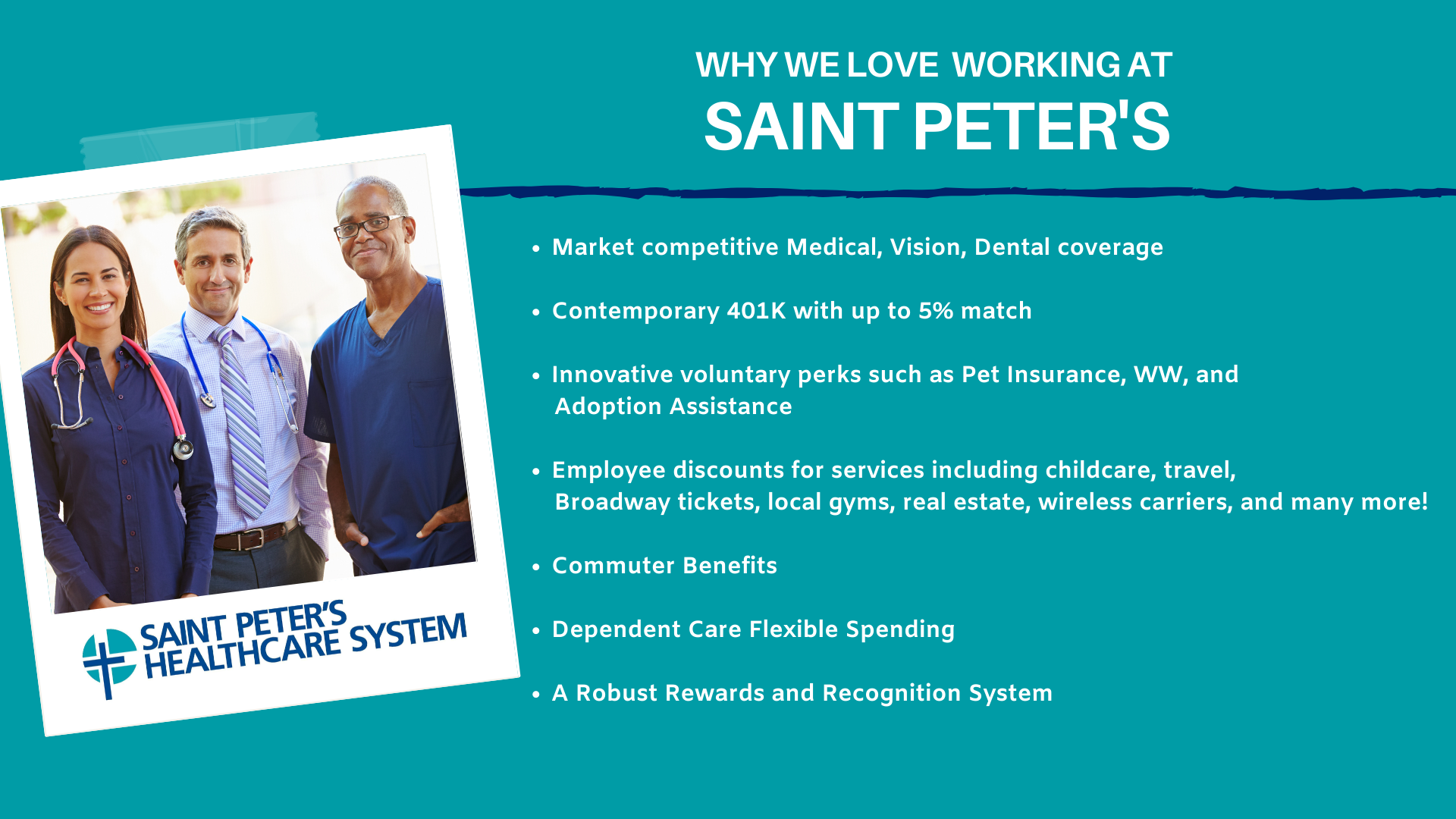 Services Offered By Saint Peter's Healthcare System Careers | Saint Peter's HealthCare System