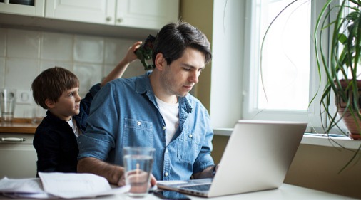 Juggling the demands of working at home